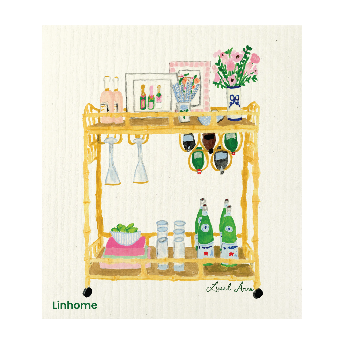 Cocktail Collection - Linhome x Liesel Anne Swedish Dishcloths - 4 Pack