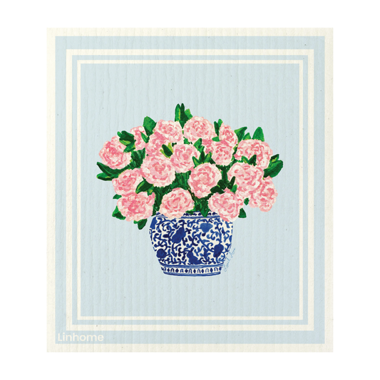 Blooming Garden Peony – Linhome x Liesel Anne Swedish Dishcloths - 1 Pack