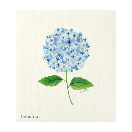 Blue Hydrangea – Linhome x Liesel Anne Swedish Dishcloths (4 Pack)