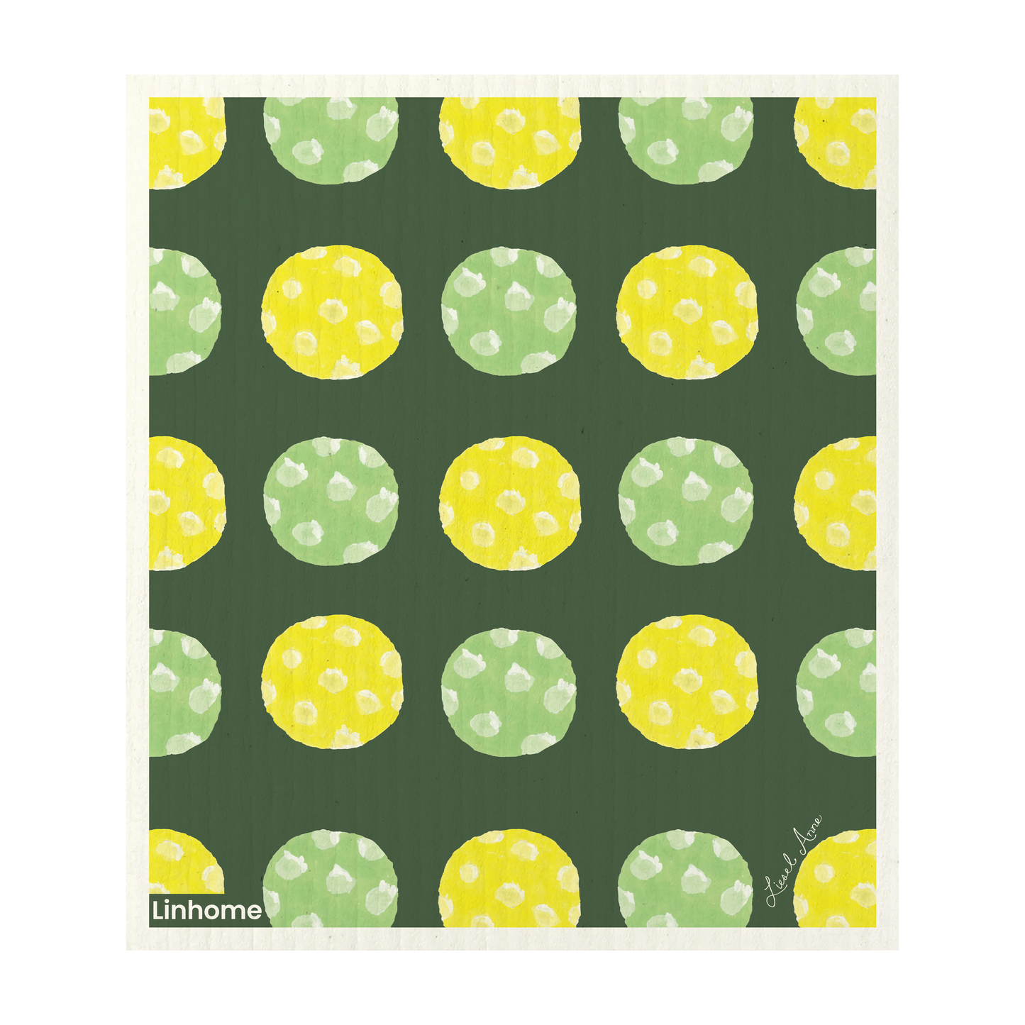 In the Kitchen Pickleball Swedish Dishcloths– Linhome x Liesel Anne Collection - Blue & Green -2 Pack