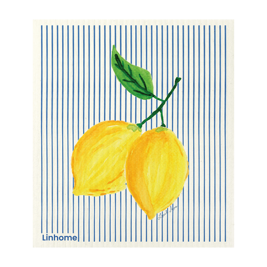 Lemon Zest Stripe- Linhome x Liesel Anne Swedish Dishcloths - 1 Pack