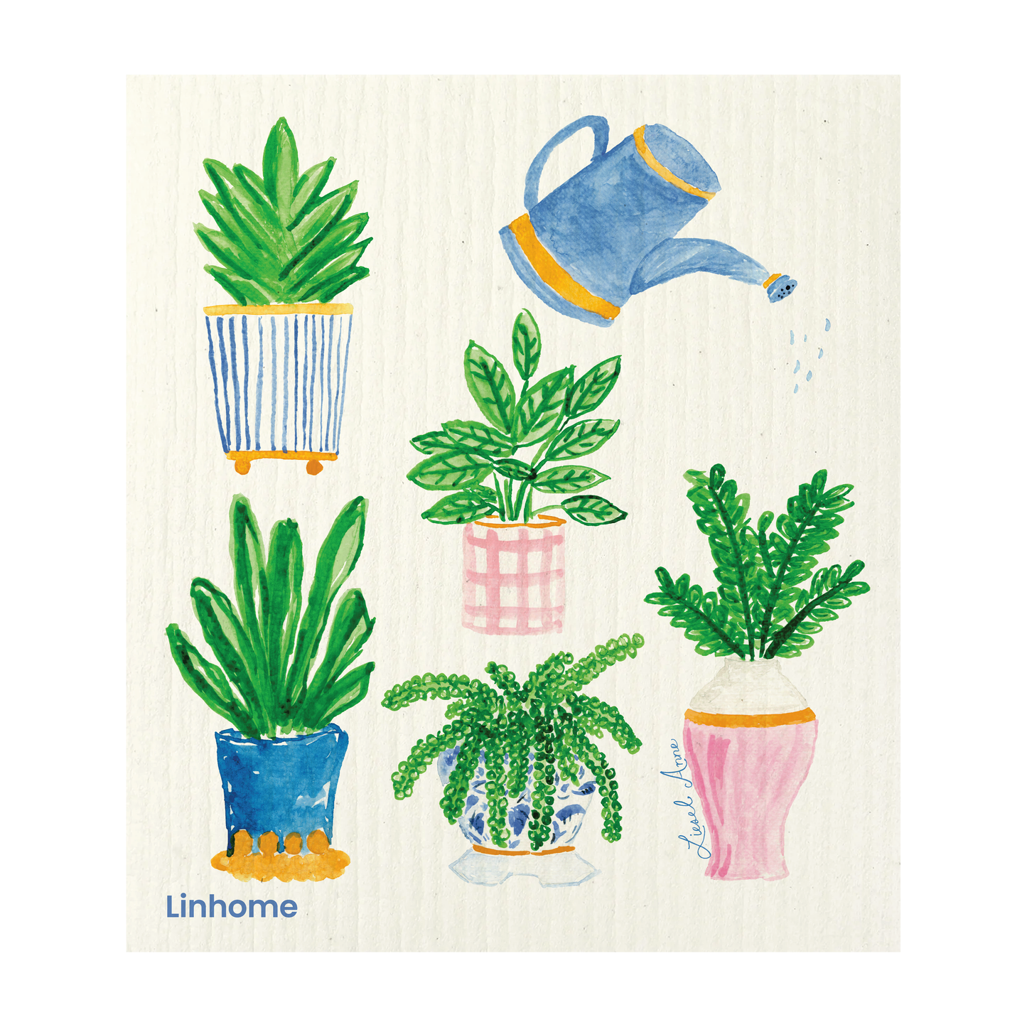 Blooming Garden – Linhome x Liesel Anne Swedish Dishcloths - 5 Pack