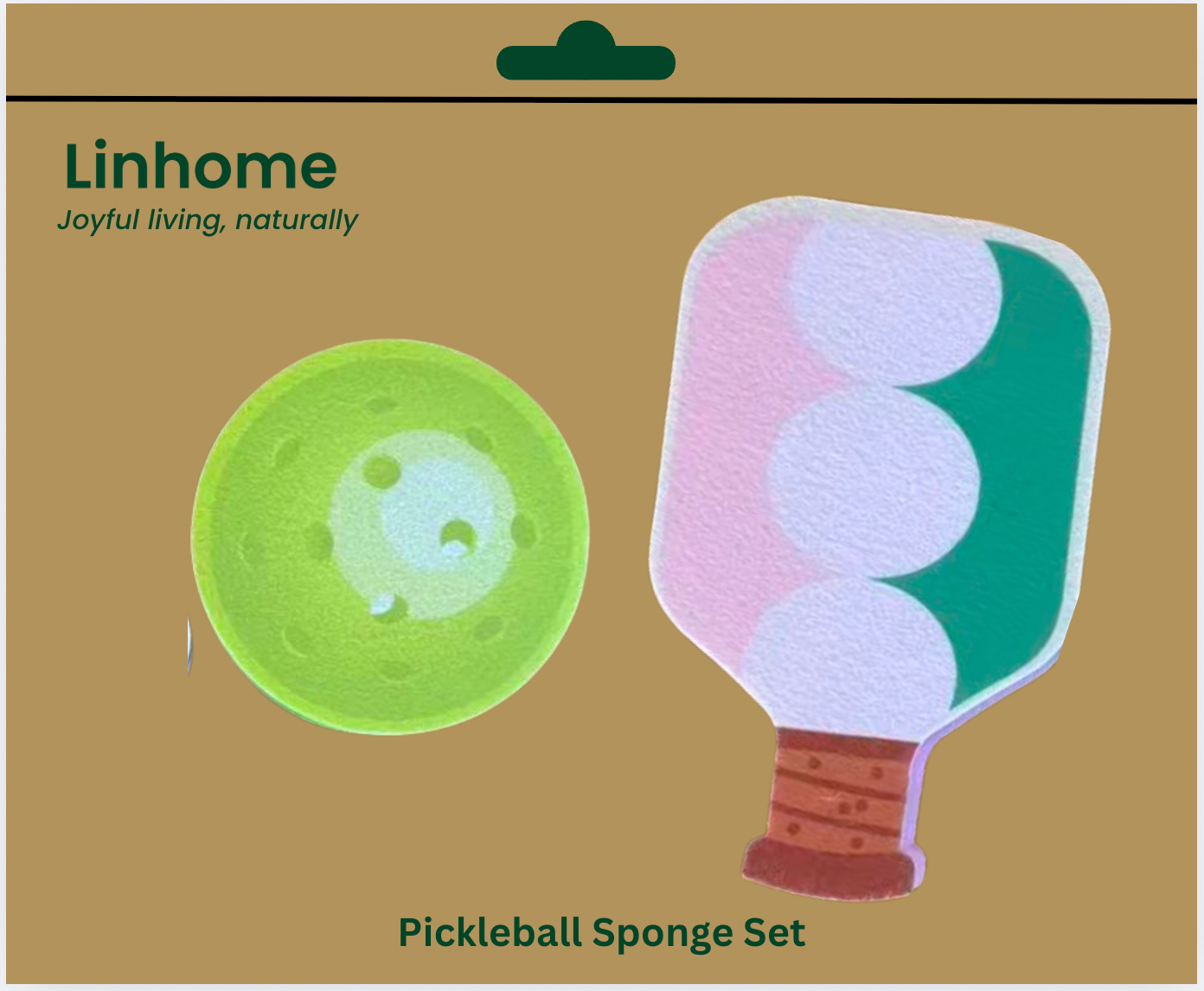 Pickleball Paddle & Ball Kitchen Sponge Set - 2 Pack