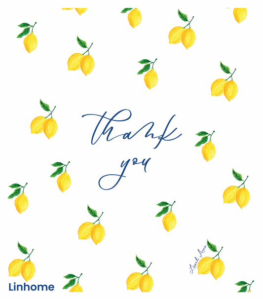 Lemon Zest Thank You - Linhome x Liesel Anne Swedish Dishcloths - 1 Pack