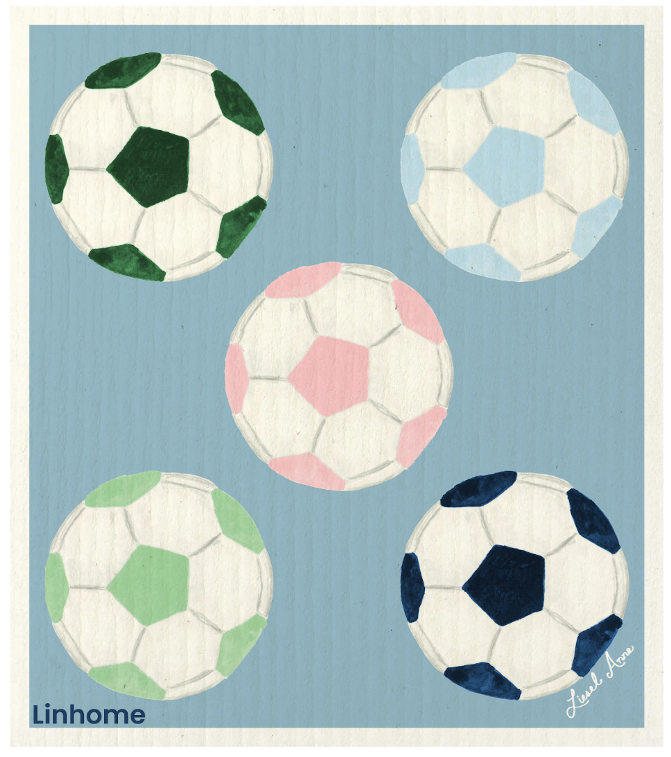 Linhome Soccer Collection Swedish Dishcloth - 1 Pack
