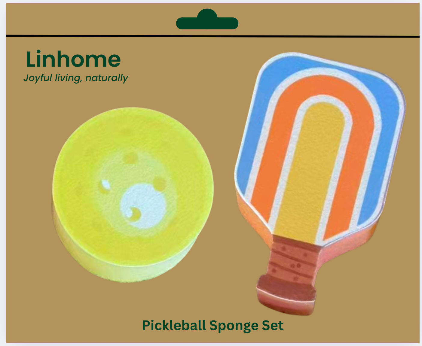 Pickleball Paddle & Ball Kitchen Sponge Set - 2 Pack