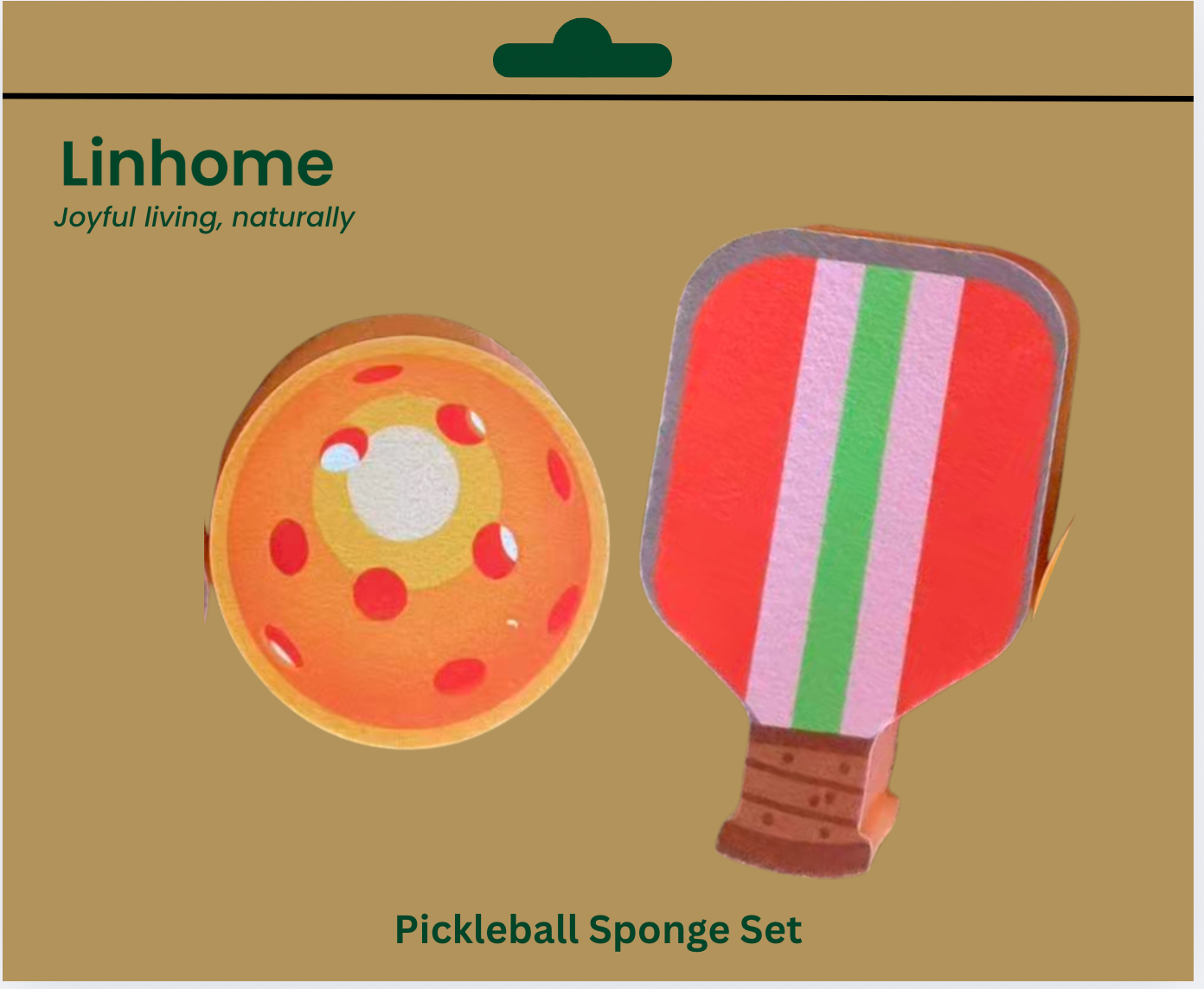 Pickleball Paddle & Ball Kitchen Sponge Set - 2 Pack
