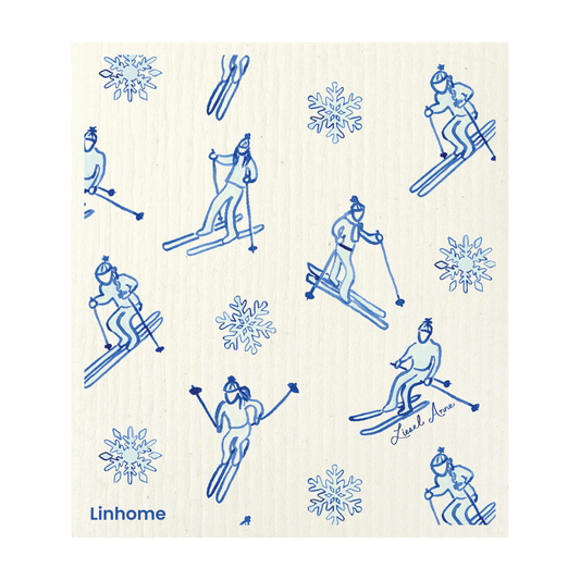 Ski Collection Ski Day - Linhome x Liesel Anne Swedish Dishcloths - 1 Pack