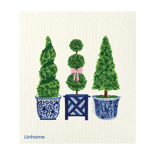 Blooming Garden Topiary– Linhome x Liesel Anne Swedish Dishcloths - 1 Pack