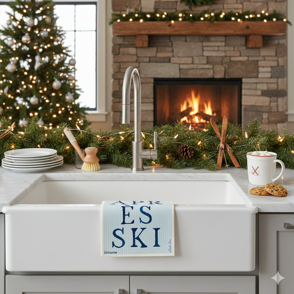 Ski Collection Apres Ski- Linhome x Liesel Anne Swedish Dishcloths - 1 Pack