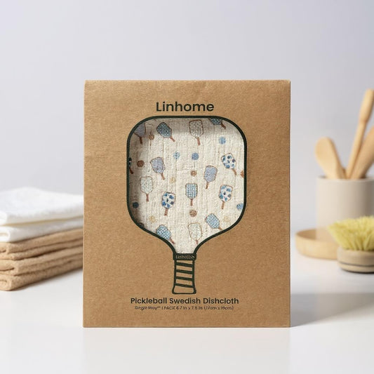 Linhome Pickleball Swedish Dishcloth- Match Point Blue- 1 Pack