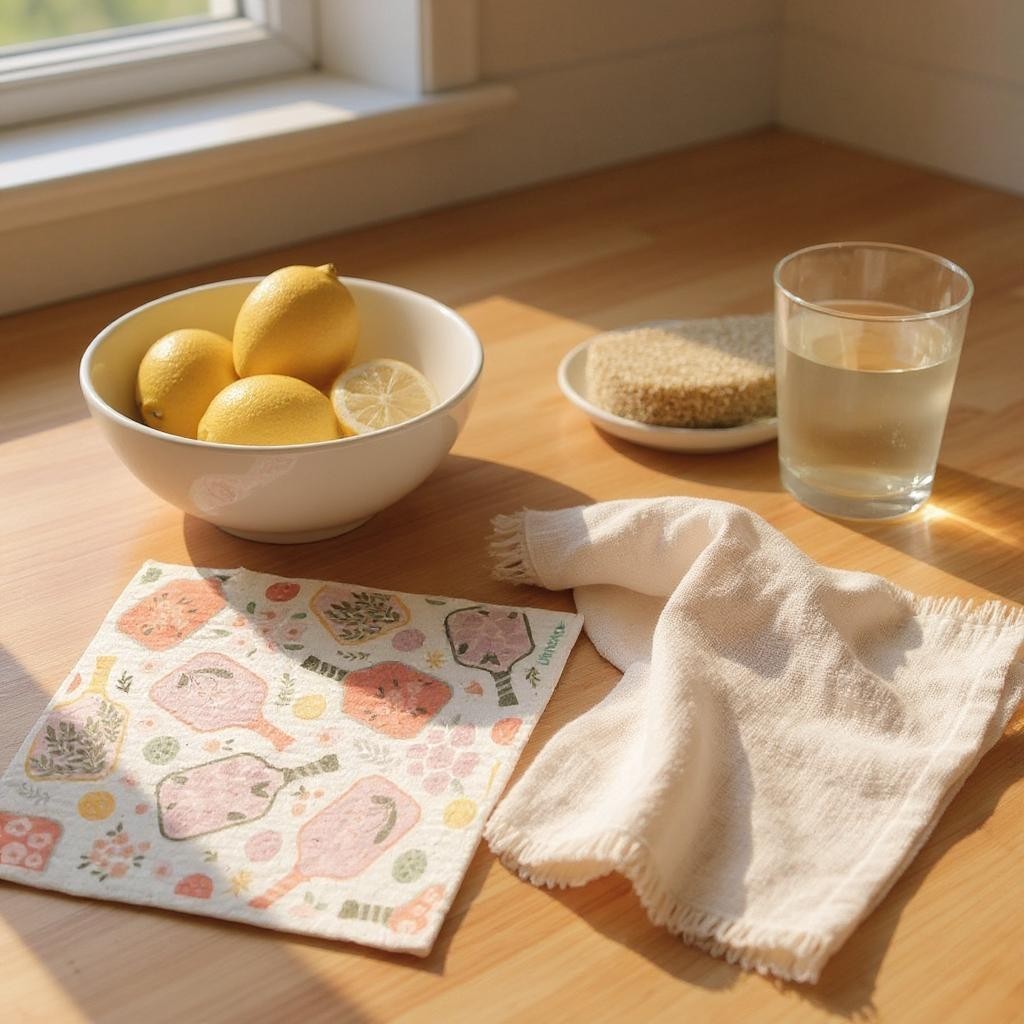 Linhome Pickleball Swedish Dishcloth- Floral Paddle Club- 1 Pack