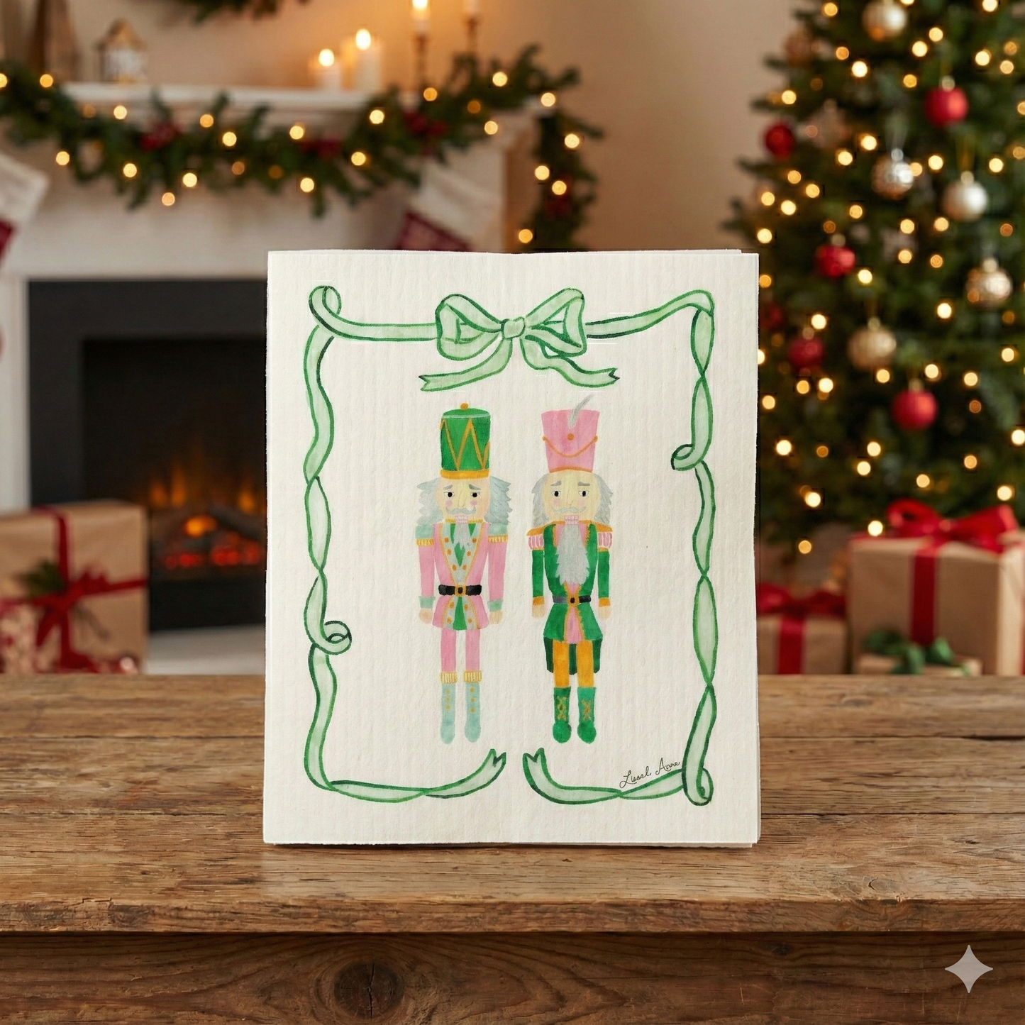 Holiday Classic Collection Nutcracker Duo- Linhome x Liesel Anne Swedish Dishcloths - 1 Pack