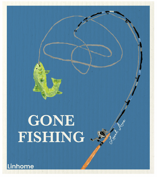 Linhome Fishing Collection Swedish Dishcloth - 1 Pack