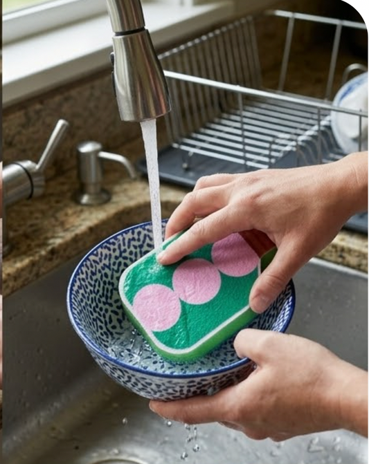 Pickleball Paddle & Ball Kitchen Sponge Set - 2 Pack -Green Paddle & Green Ball