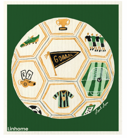 Linhome Soccer Collection Swedish Dishcloth - 1 Pack
