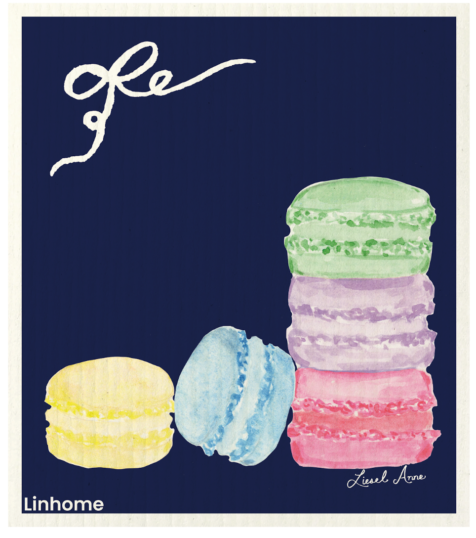 Linhome Macarons Collection Swedish Dishcloth - 1 Pack