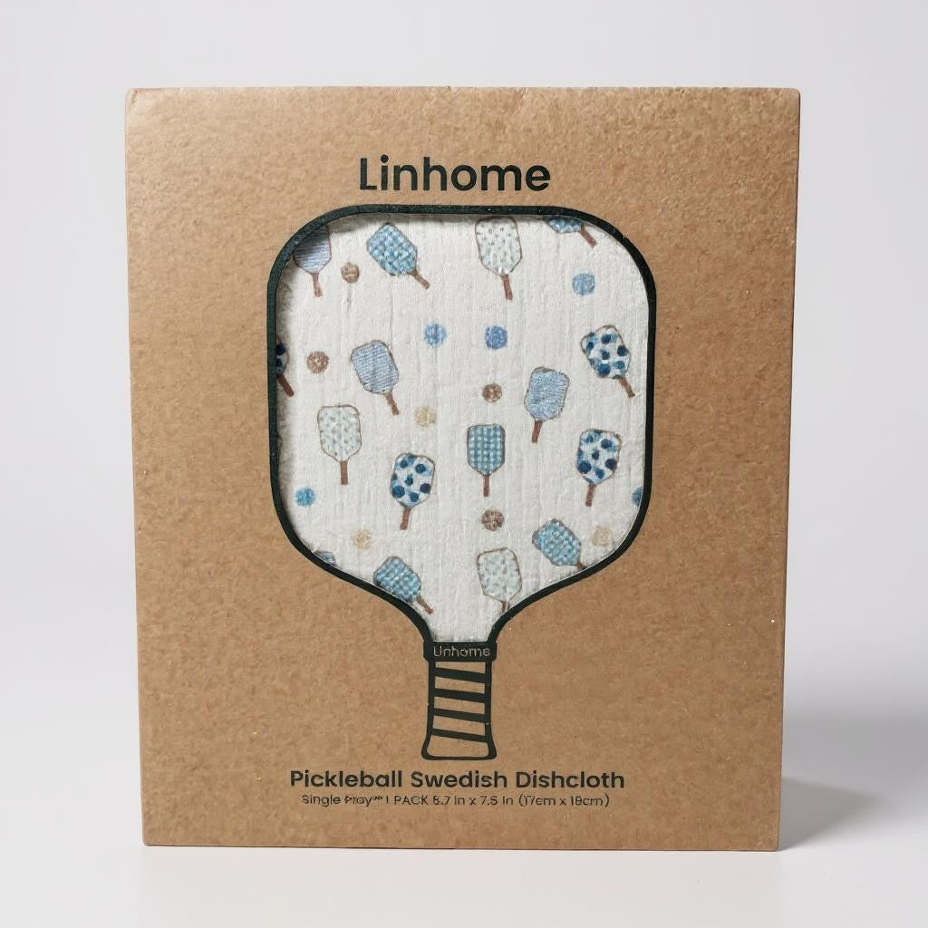 Linhome Pickleball Swedish Dishcloth- Match Point Blue- 1 Pack