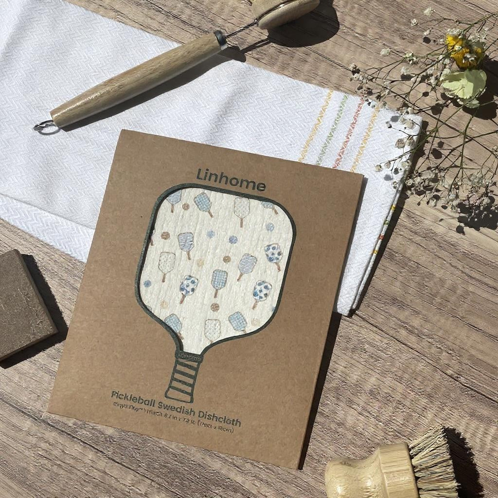 Linhome Pickleball Swedish Dishcloth- Match Point Blue- 1 Pack