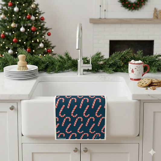 Holiday Nutcracker Collection Candy Cane- Linhome x Liesel Anne Swedish Dishcloths - 1 Pack