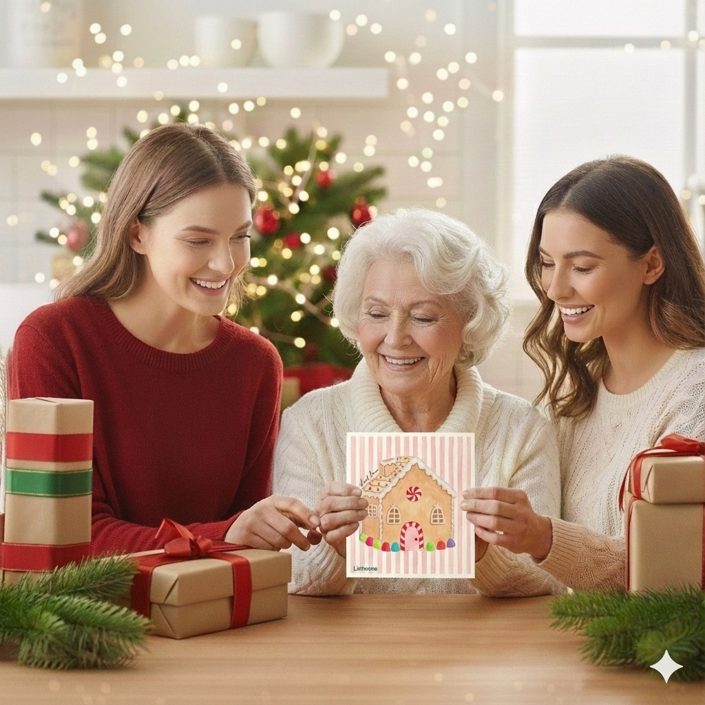 Holiday Classic Collection Gingerbread House Linhome x Liesel Anne Swedish Dishcloths - 1 Pack