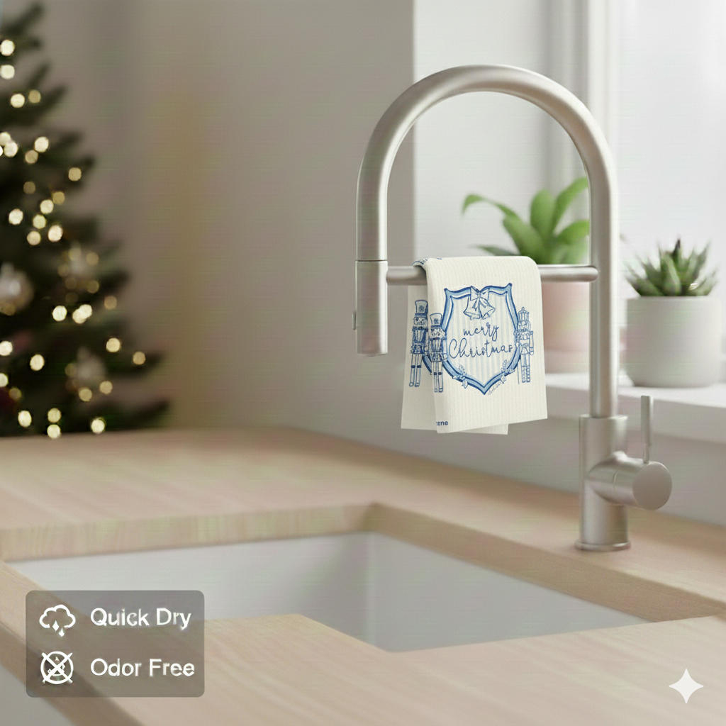 Holiday Nutcracker Collection Merry Nutcrackers Duo- Linhome x Liesel Anne Swedish Dishcloths - 1 Pack